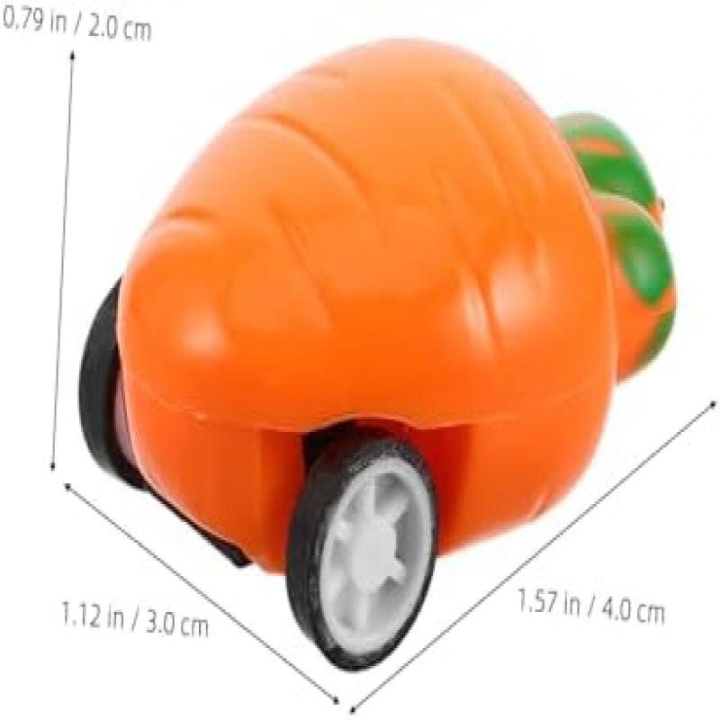 KONTONTY 50 Штук Мини Машинки-Морковки С Подтягивающимся Механизмом Игрушки для Пасхальной Вечеринки, Детские Игрушечные Машинки Маленькие Машинки для Мальчиков Девочек