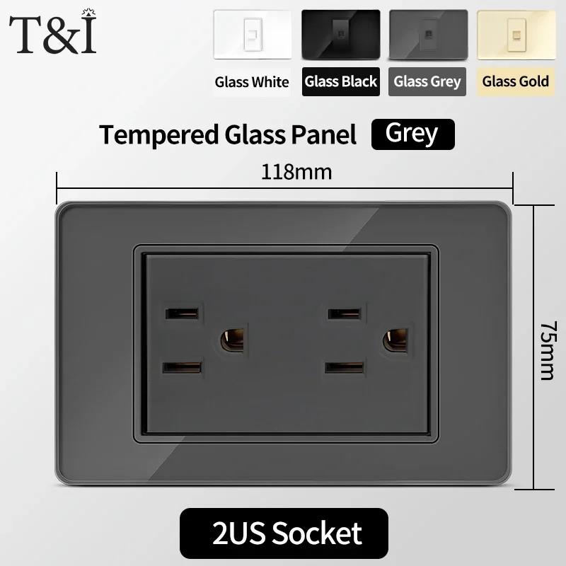 Американский Тайский Стандарт 118*75мм USB Type-C 20Вт Быстрая Зарядка Розетка Умная Розетка 3А Настенный Выключатель Света Офис Домашнее Использование 110В 1