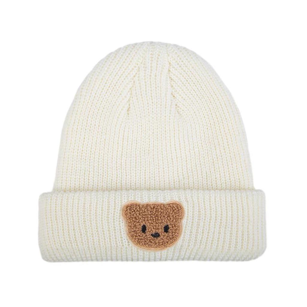 Cute Cartoon Bear Knitted Baby Hat Soft Warm Crochet Infant Toddler Beanie Kids Boys Girls Autumn Winter Pullover Cap