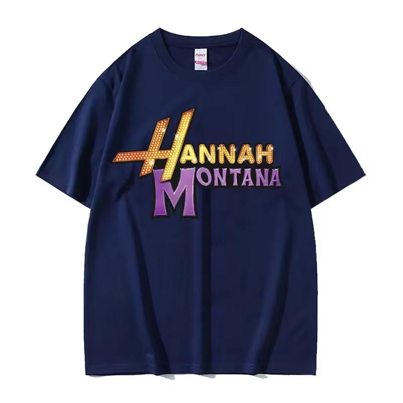 Y2K Tshirt Streetwear Summer Hannah Montana Logo T Shirt Unisex Women Casual Short Sleeve Tee Shirt Unisex Fashion Aesthetic Trend