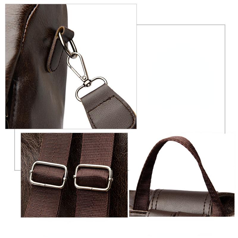 Soft Leather Backpack Women's Anti-theft Schoolbag Lightweight Shoulder Bag Satchel Handbag Travel Daily and Shopping Bag