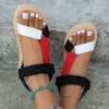Women's Fashion Trend, Anti Slip and Wear-resistant Color Band Sandals