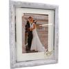 [P6531] - Vintage White 'Romance' Wooden Photo Frame - 13x18 Cm
