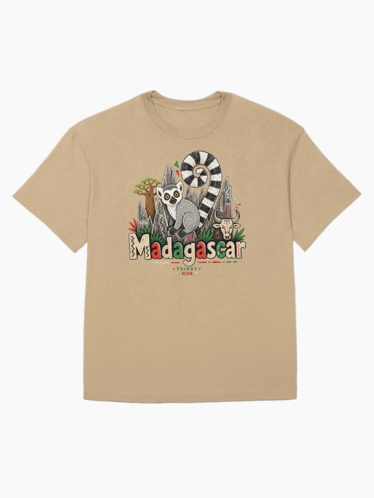 Madagascar Hand Drawn Madagascar Travel Souvenir Landmark Gift Oversized T-Shirt