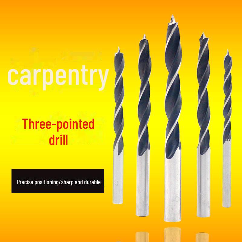 Tri-Point Woodworking Drill Bit Hole Opener: 3-10mm Hand/Bench Tool for Hole Expansion.