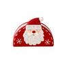 Christmas Santa Claus Ceramic Napkin Holder Decorative Tabletop Paper Tissue Stand, Embossed Cartoon Holiday Design