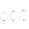 6Pcs 6/8/10cm Clear Plastic Christmas Ball PET Plastic Bauble  Navidad Gift