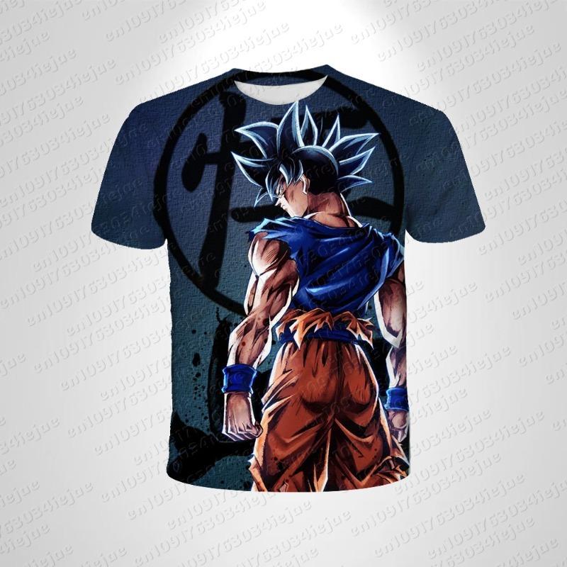 Японское аниме Dragon Ball Z 3D-печать Милый Кид Гоку Сидит Везде на Небе Футболка Модная для Детей и Взрослых