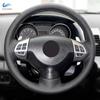 For Mitsubishi Lancer X 2007-2015 Outlander 2006-2013 ASX 2010-2013 Pajero Sport 2008-2016 Car Steering Wheel Cover Trim Black