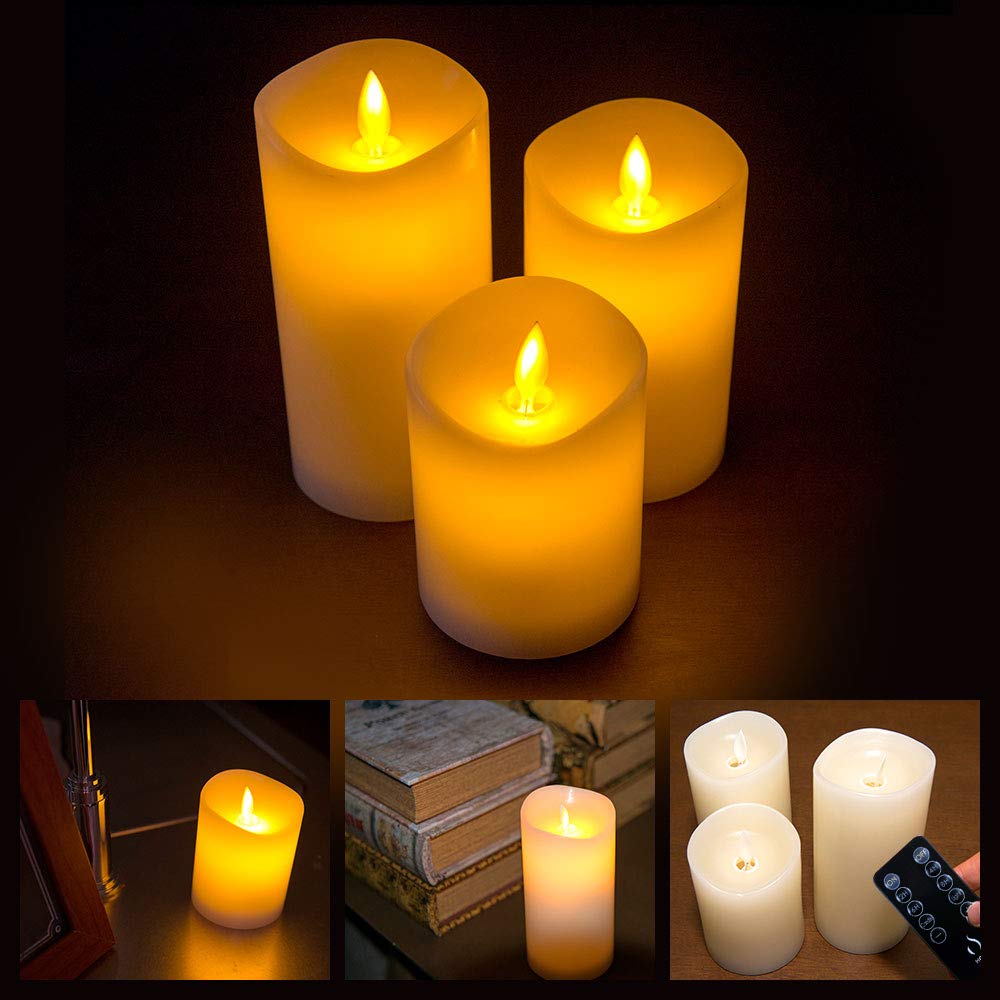 Светодиодная свеча HONONARI средняя и маленькая, специальный пульт дистанционного управления, непрямое освещение S3, большая, набор из 3 штук, управление,
