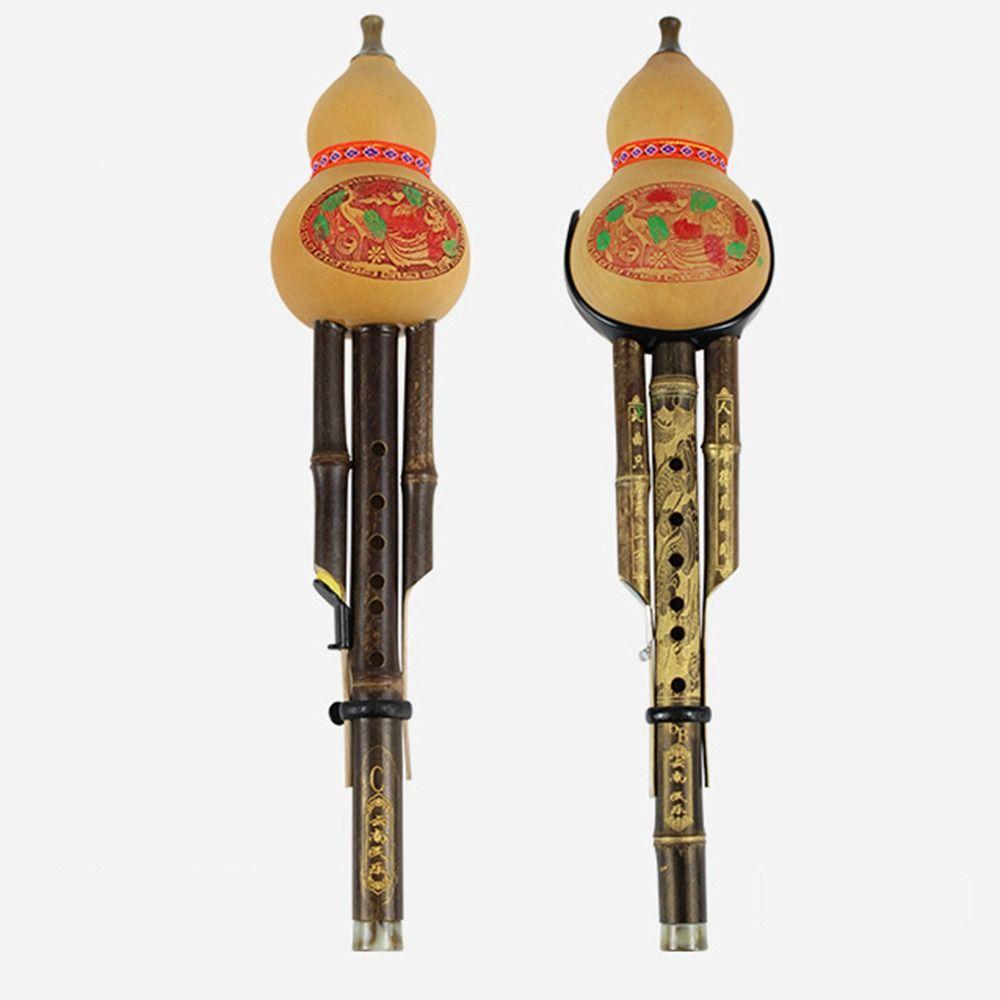 Черная бамбуковая флейта из тыквы C/bB Key Gourd Bamboo Flauta, легкая в игре для любителей музыки Хулуси