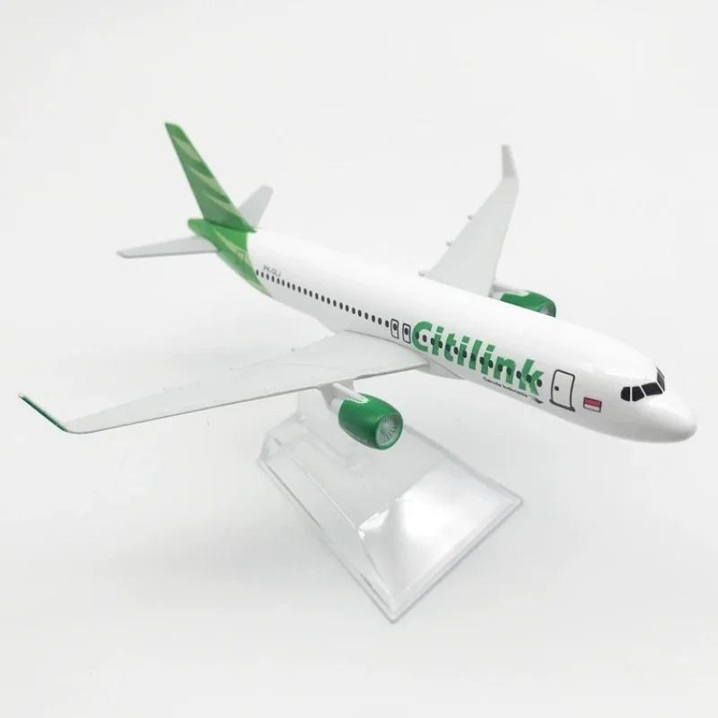 Витрина Бутика Украшение 16СМ Индонезия Citilink Airways Модель Самолета Литой Металл Масштаб 1/400 Самолеты Игрушка для Детей