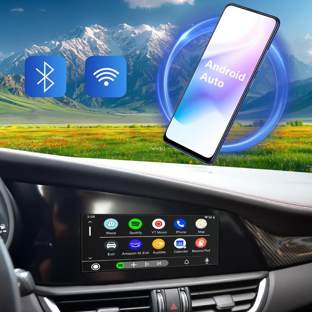 Sinairyu Беспроводной CarPlay Android Auto DAB DVR HDMI Mirror Link совместим с Alfa Romeo Giulia Stelvio 2017-2019