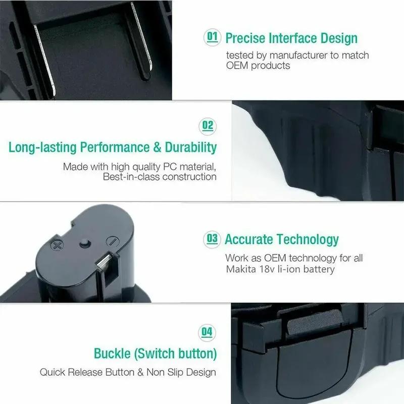 Адаптер-переходник для аккумулятора Makita BL1830 BL1850 BL1860 BL1840 18-Вольтовый Li-ion аккумулятор на Makita 18V Ni-Cd/Ni-Mh аккумулятор