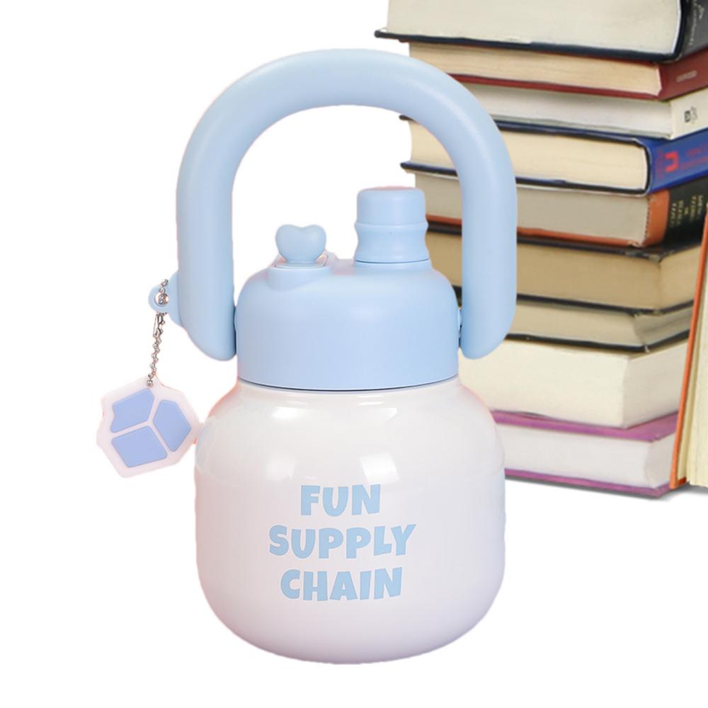 Бутылка для воды с большим животом Изолированная бутылка для воды Нержавеющая сталь Милые бутылки для воды с ручкой Большая емкость Чашка для воды Портативная