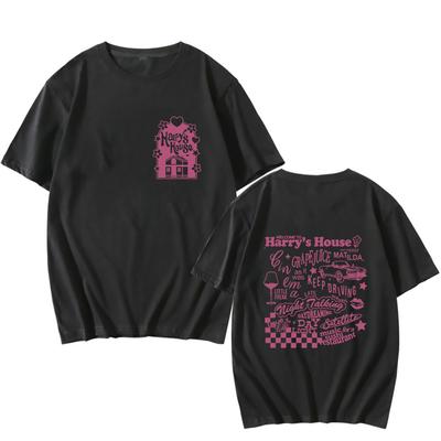 Harrys House Love on Tour Мужские Женские Печатные Рубашки 100% Хлопок Футболка Каваи Милые Комические Топы Модная Одежда Короткий Рукав