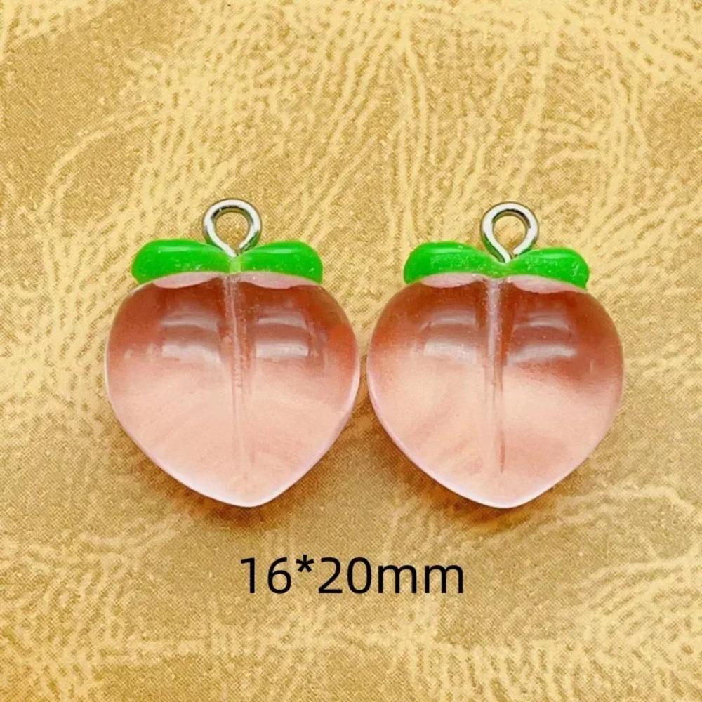 10шт прозрачные персиковые плоские смоляные подвески, подвески, аксессуары для изготовления ювелирных изделий