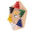 Wooden Educational Board Children Classic Halma Chinese Checkers Set Strategy Family Game Pieces