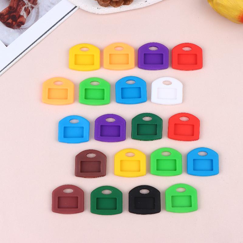 Colorful Silicone Key Identifier Caps 12 Pack Flexible Key Covers for Easy Key ID in School Apartment