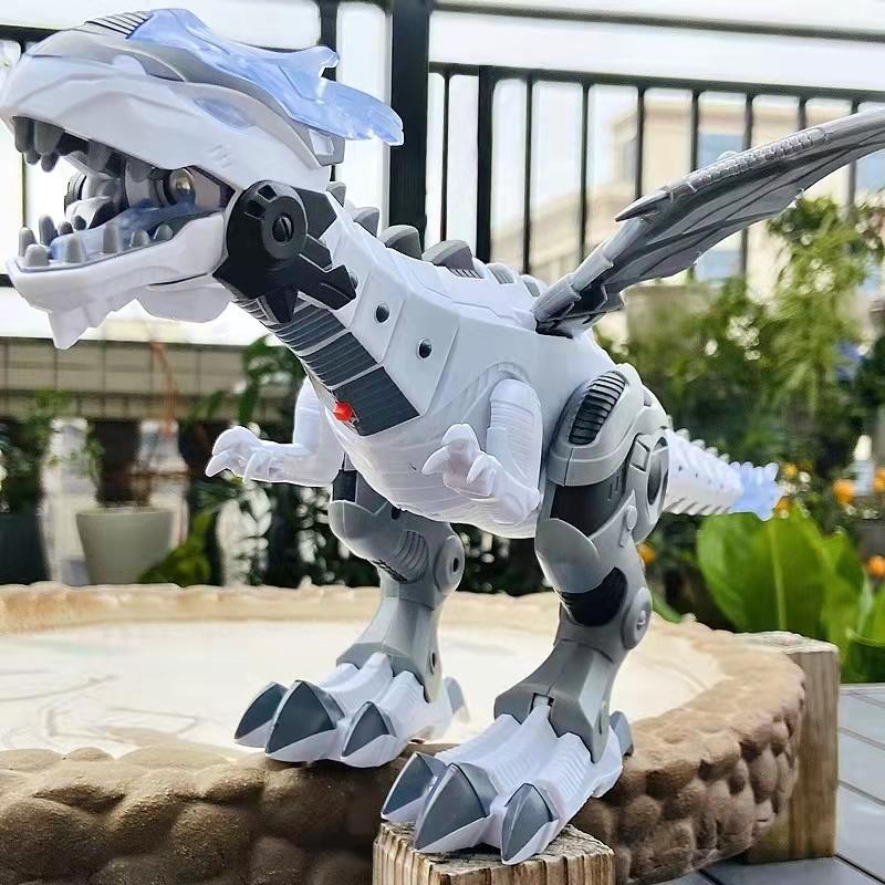 non-toxic Large Spray Mechanical Dinosaur With Wing Cartoon Electronic Walking Animal Model Dinosaurio juguete Robot Pterosaurs Kids Toys