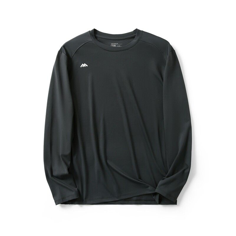 Outdoor Sports Quick-Drying Breathable Elastic Long-Sleeved T-Shirt for Men 2024 New Fitness Base Shirt Foreign Trade Men's T-Shirt