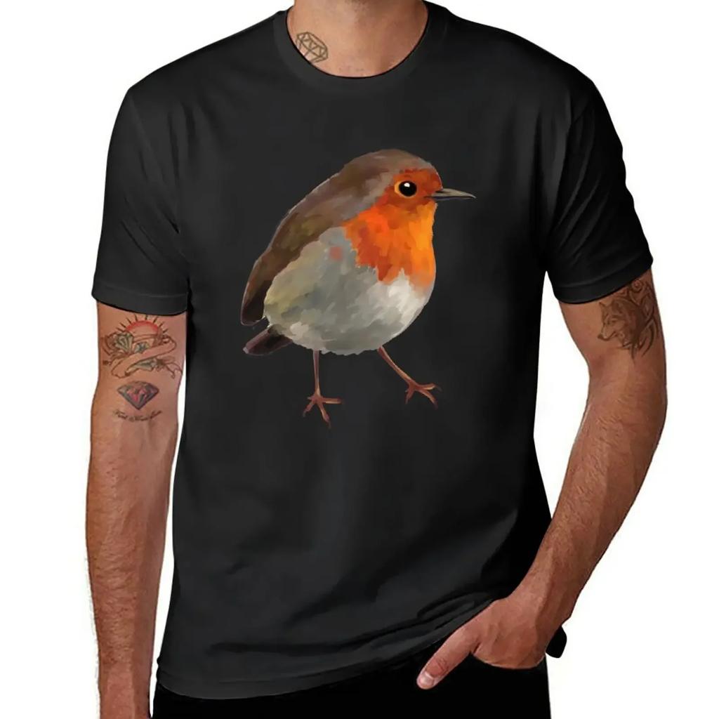 Robin T-Shirt summer tops animal prinfor boys Men's t-shirt