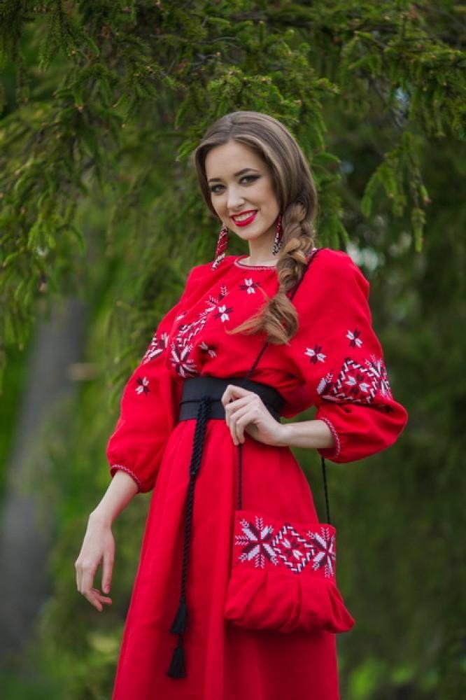 Льняное платье-Вышиванка женское с вышивкой, Украинское платье Вышитая сукня Вышиванки, Вышитое Платье, Вышитая одежда