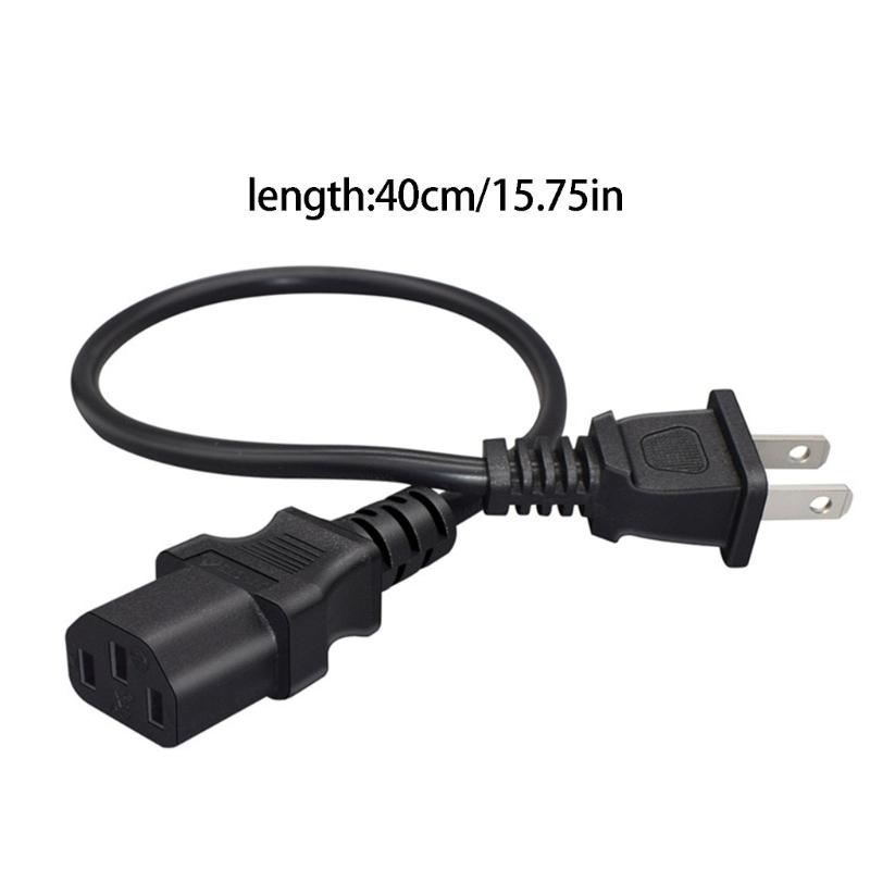 Шнур питания NEMA1 15P на IEC320 C13, короткий кабель 40 см, US на C13, для настольных устройств и адаптеров питания