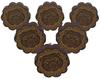 IBA Indianbeautifulart Brown Engraved Knobs Wooden Cupboard Door Knobs Pull Handle Pack of