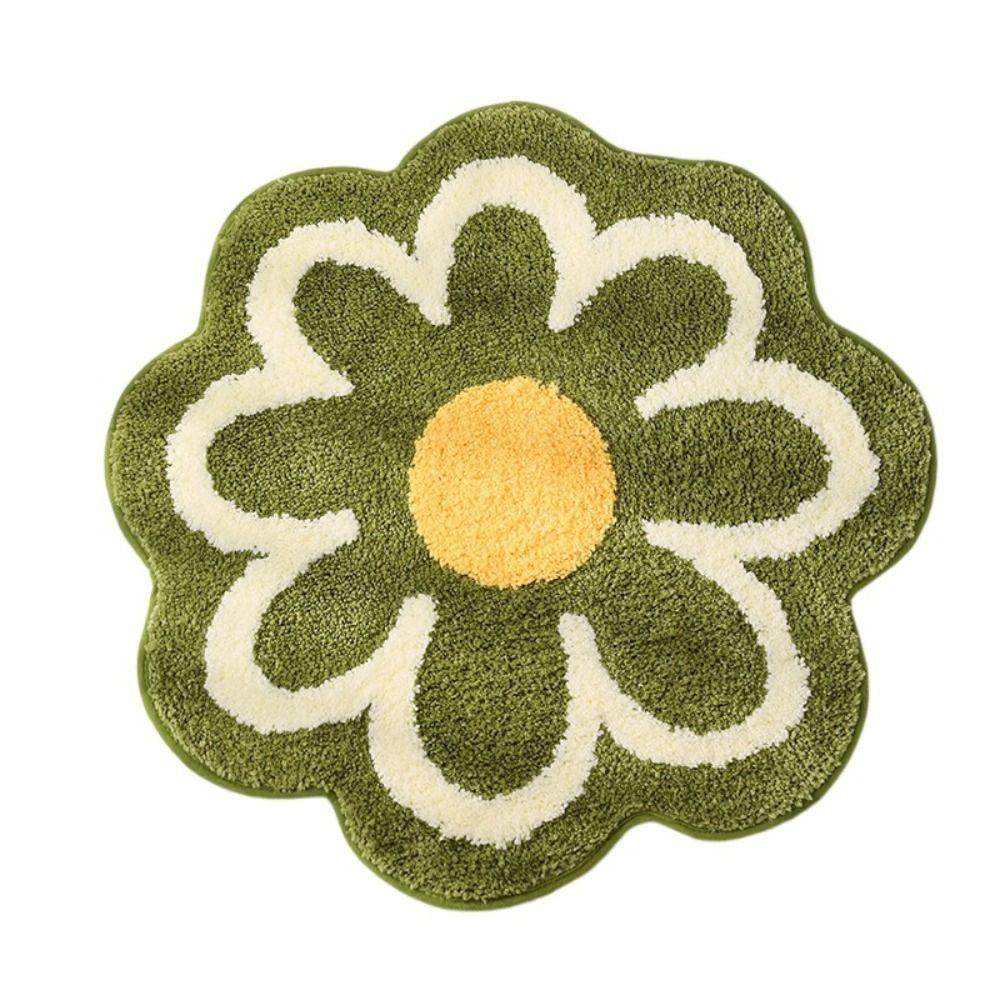 Cashmere Flower Shaped Carpet Anti-slip Rug Creative Floor Mat Hoom Decor