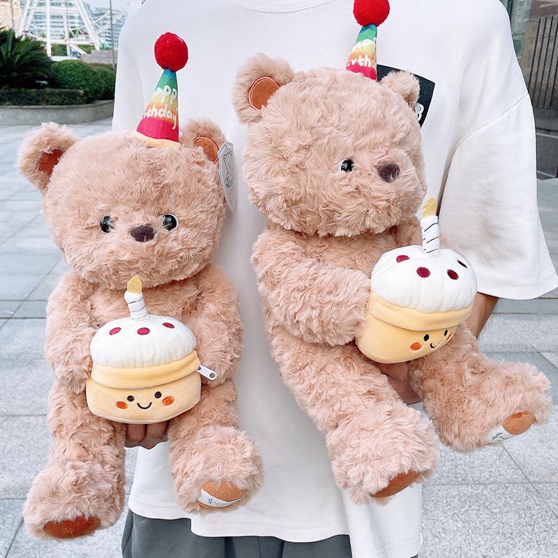 Teddy Plush Bear Toy Cute Cartoon With Sleeping Doll Children Girl Birthday Gift
