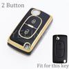 2 3-кнопочный чехол-футляр из ТПУ для ключа Peugeot Partner Tepee 207 307 308 407 Для Citroen C-Crosser C3 C4 Picasso Berlingo Держатель чехла