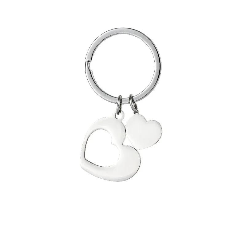 Креативный держатель для ключей в форме сердца из гладкой нержавеющей стали, модные брелки для женщин, украшение на сумку