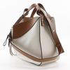 Loewe Гамак Маленькая Сумка 2WAY Плечевая Коричневый / Белый Телячья Кожа Женская Б/У