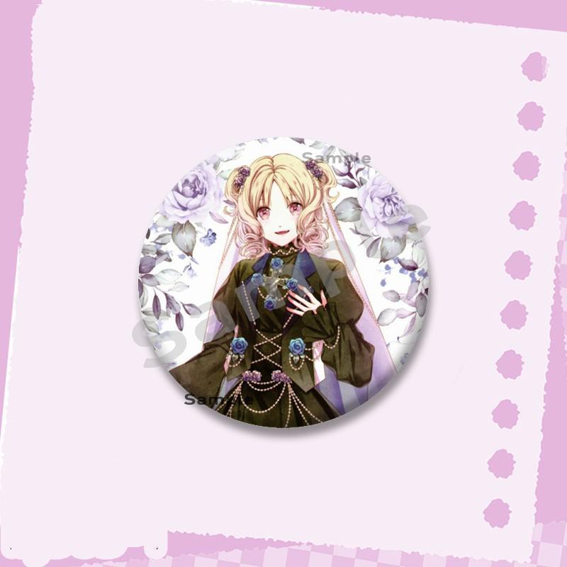 Горячая серия игр Diabolik Lovers Мягкие значки-кнопки Мультяшные круглые броши на рюкзак Аято Канато Райто Значки-украшения Подарки для друзей