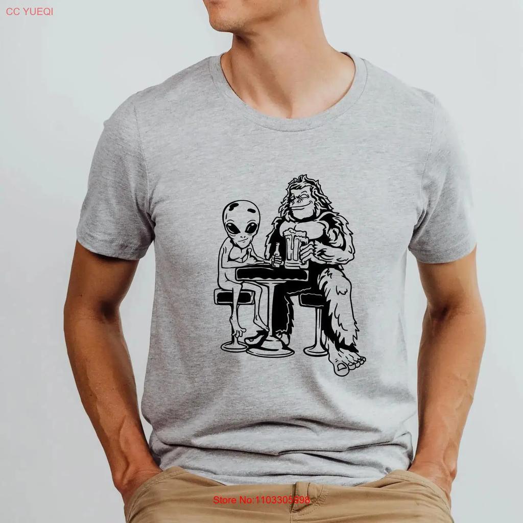 Bold Bigfoot Print Soft Cotton T Shirt Hand Screen Black Ink Poly Blend Comfortable Fit S 2xl Vintage Designer Clothes