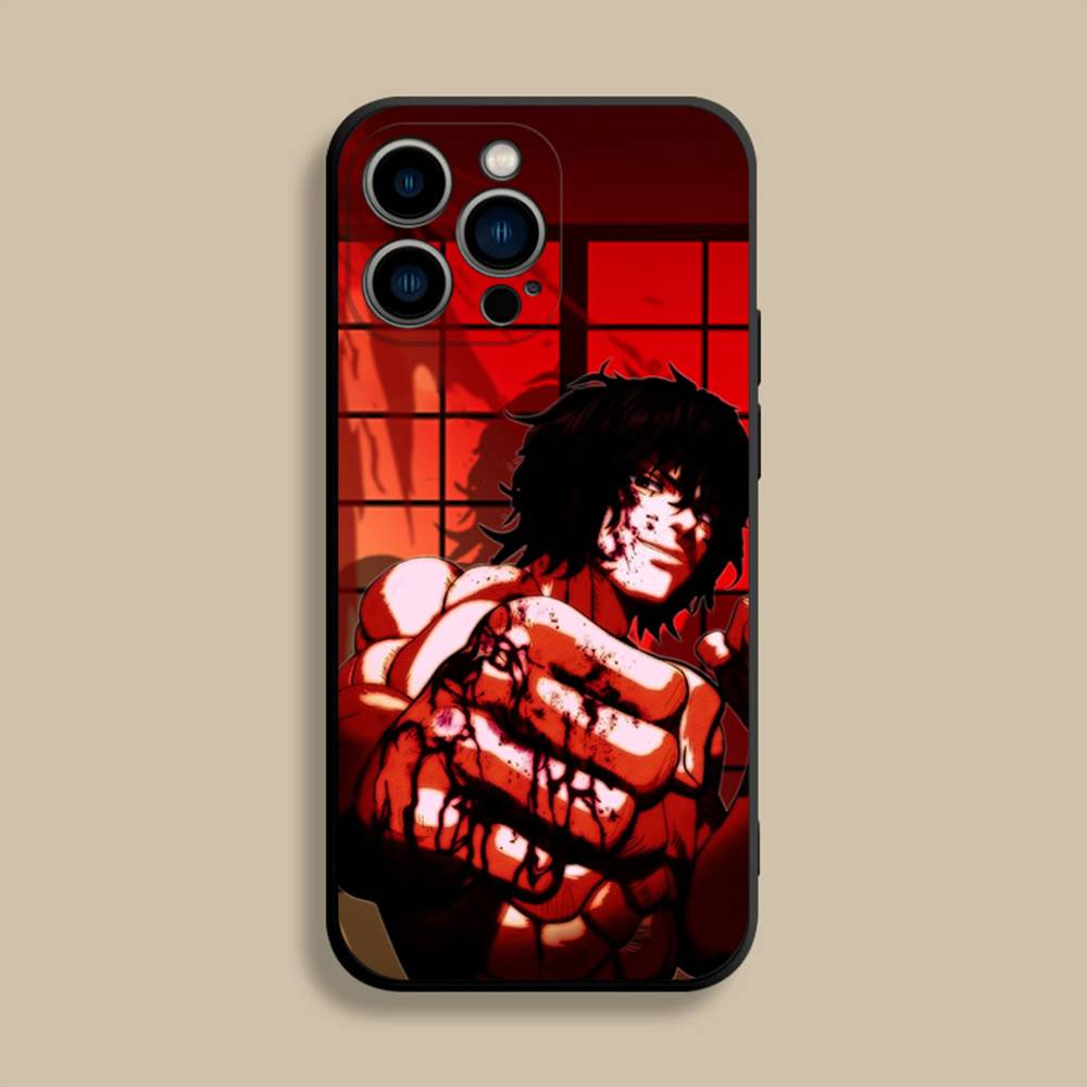Чехол для телефона K-Kengan A-Ashura для iPhone 17,16,15,14,13,12,Pro,Max,Plus,E,SE4,Air,Mini Черный Мягкий Чехол