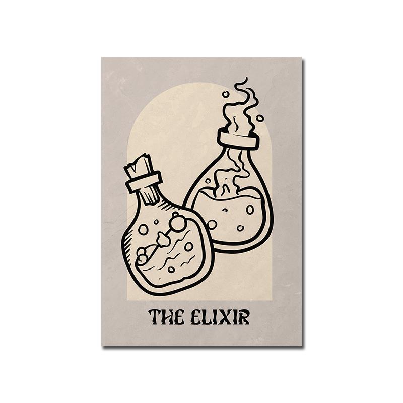 Witch Tarot Poster Abstract Celestial Canvas Painting Bohemian Astrology Art Printing Scandinavian Mural Living Room Decoration