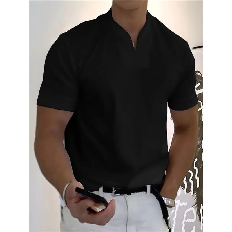 Men Muscle Fitness Sports V Neck Short Sleeve T Shirt For Men