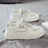 Platform White Shoes Women's Spring and Autumn Ins Fashion Hight Increasing Board Shoes  New Minority All-Match Running Leisure Sneaker
