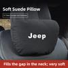 Car Logo Car Neck Pillow & Back Support Cushion Comfortable For Jeep Wrangler JK Gladiator Renegade Grand Cherokee Valve Stem LVCZN1