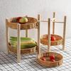 Foldable Three-Layer Bamboo Fruit Basket
