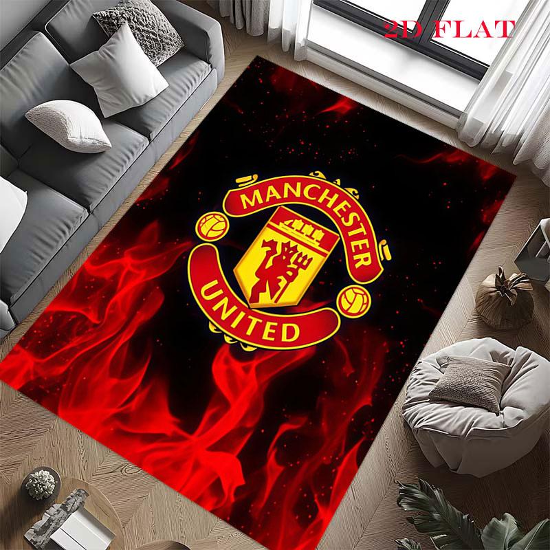 Shiny MUFC Cards Carpet Rug for Living Room Bedroom Home Sofa Decoration,Kids play Nonslip Floor Mat