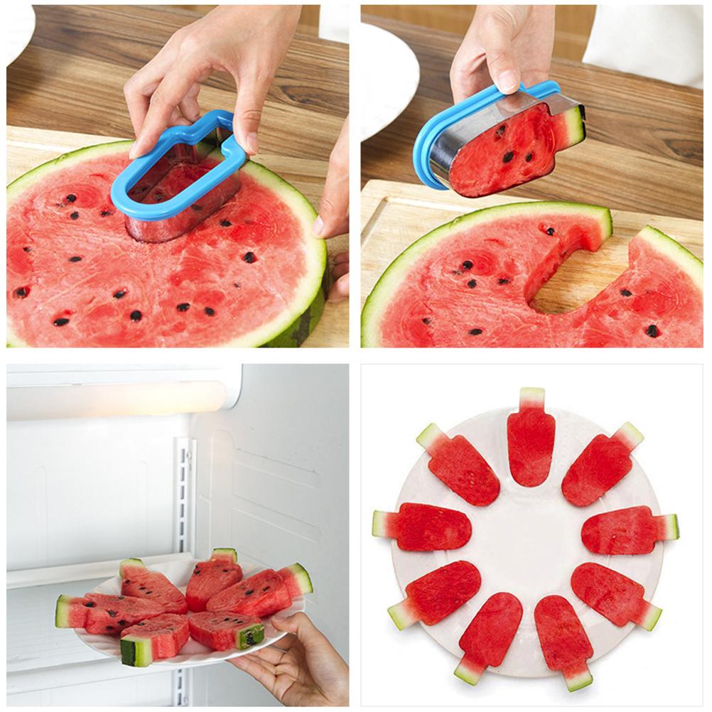 Инструмент для нарезки арбуза в форме эскимо Форма для арбуза из нержавеющей стали Инструмент для нарезки фруктов