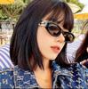 Mujia sunglasses women's high version cat's eye oval plate gold letter legs sunglasses UV protection miuW