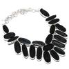Black Tourmaline Handmade 925 Sterling Silver Jewelry Necklace 18" O6a06