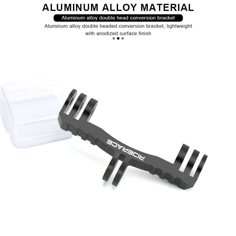 Держатель для велосипедного компьютера RIDERACE, двойной кронштейн для камеры, алюминиевый сплав для велосипеда, адаптер для подставки GoPro Hero 11/10/9/8/7/6/5