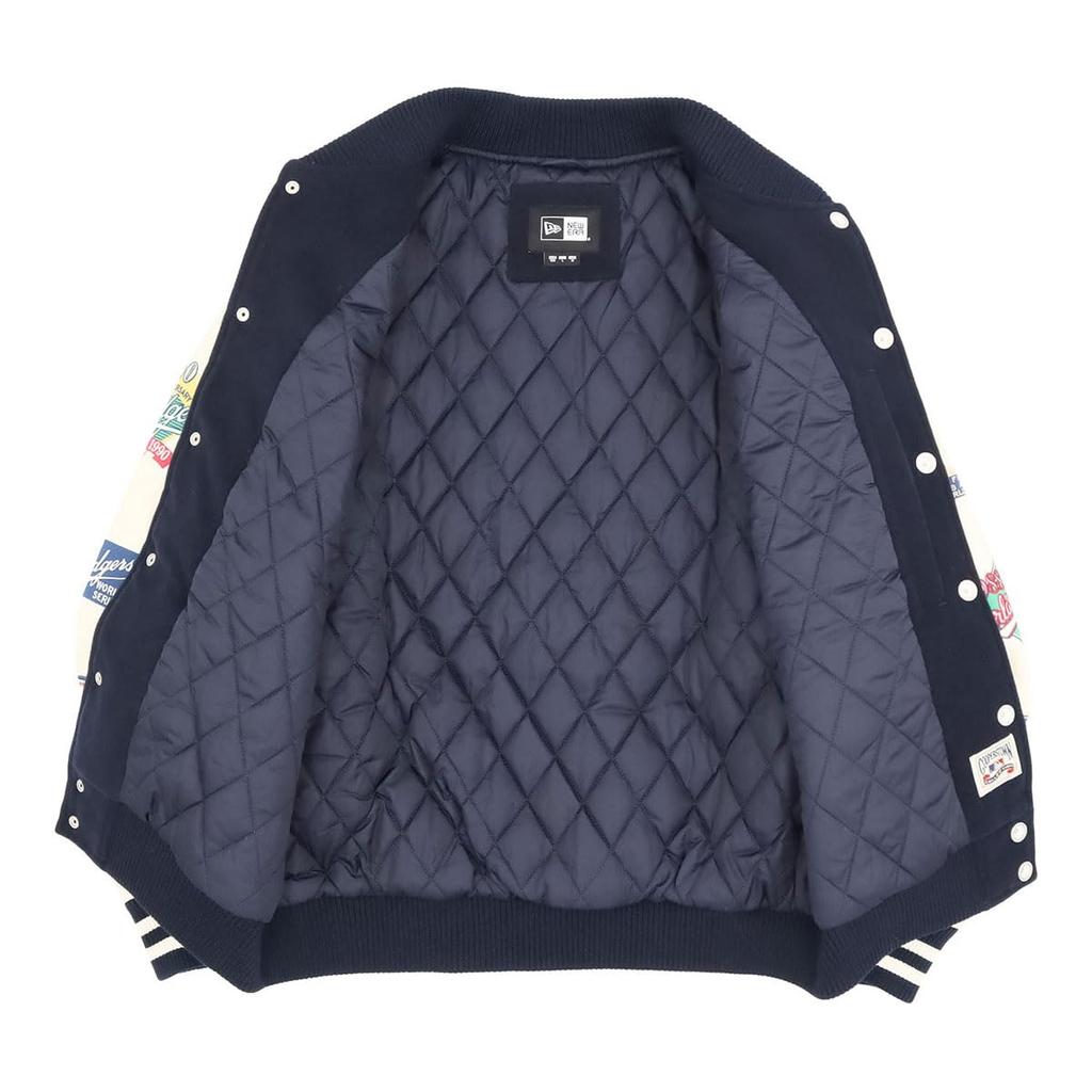 New Era Korean Design MLB Stadium LA L AP MLB PATCH VARSITY JK44 LOSDOD SCAP JP Jacket, Navy,