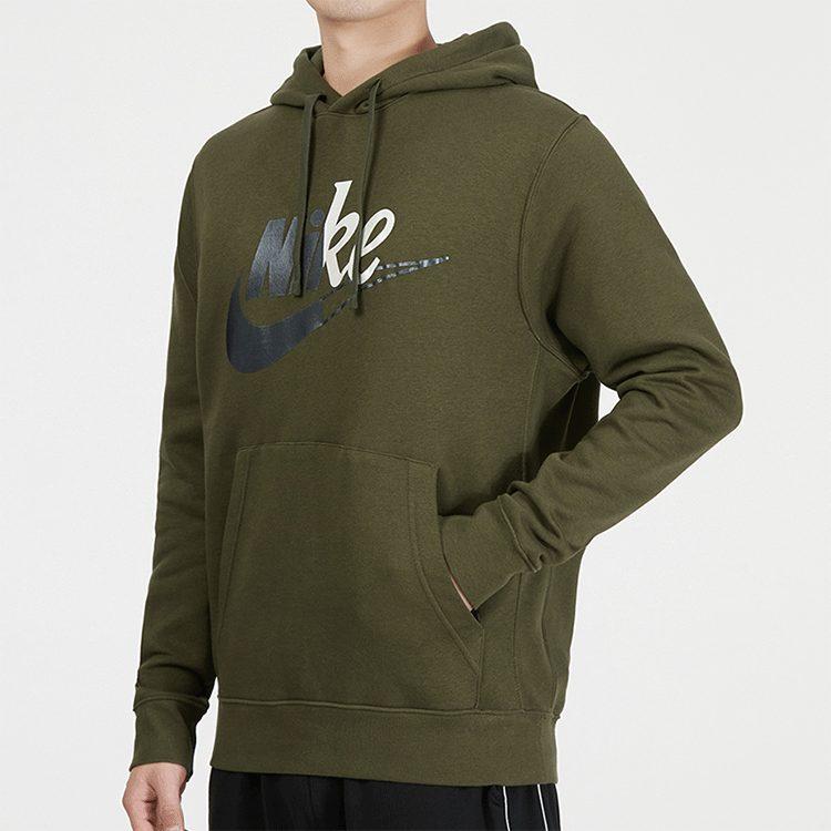 Nike Sweatshirts Men's Green Hooded Moderate DD5012-326
