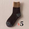 5 пар/лот Зимние теплые мужские женские носки Супертолстые шерстяные однотонные носки Мериносовая шерсть Сохраняют тепло Холодостойкие Снежные носки EU38-46